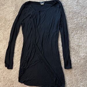 VENUS Elegant Black Long Sleeve Dress